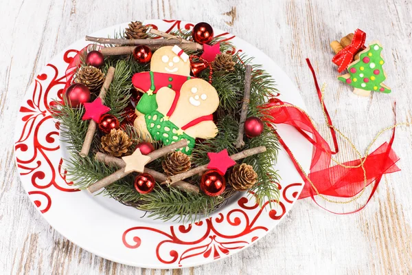 Biscoitos de gengibre de Natal, — Fotografia de Stock