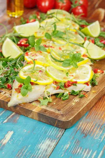 Bacalao de lima cilantro . — Foto de Stock