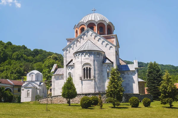 Srbský Ortodoxní Klášter Studenica Století Raška Srbsko Zobrazení Exteriéru Stock Fotografie