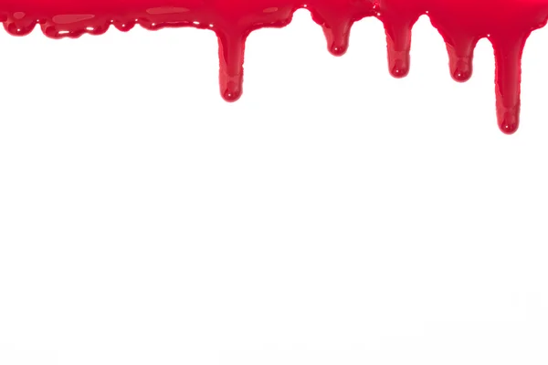 Paint or blood drips oozing — Stock Photo, Image