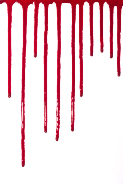 Paint or blood drips oozing — Stock Photo, Image