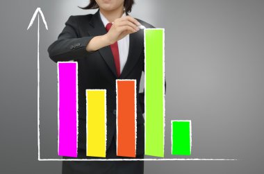 iş kadını çizim büyüyen grafiği