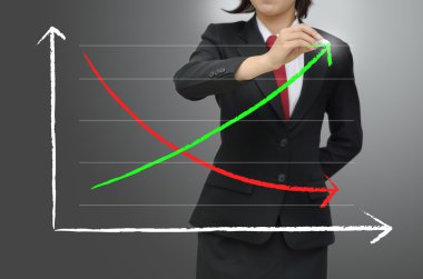 iş kadını çizim grafik