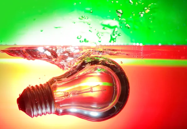 Rotes und grünes Licht und Lampe — Stockfoto