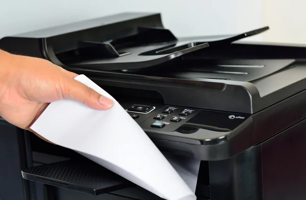 Multifunction printer (Focus on button) — Stock Photo, Image