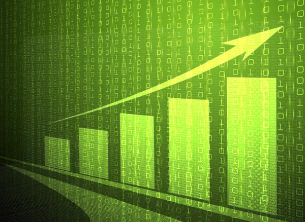 Pantalla de matriz gráfica de crecimiento verde —  Fotos de Stock