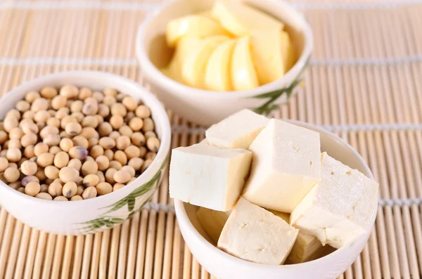 Tofu e soia freschi — Foto Stock