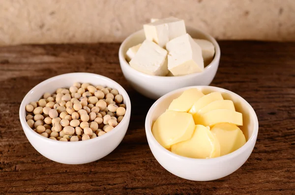 Tofu e soia freschi — Foto Stock