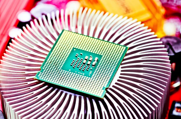 Computer cpu (central processor unit) chip — Stock Photo, Image