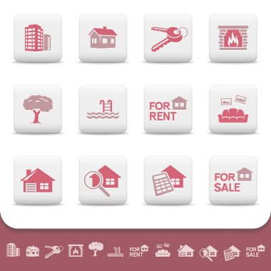 profesyonel Emlak iş vektör Icon set