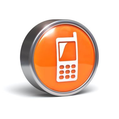 cep telefonu simgesi - 3d düğmesi