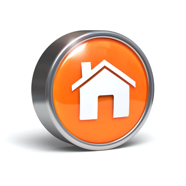 Home icon - 3d knop — Stockfoto