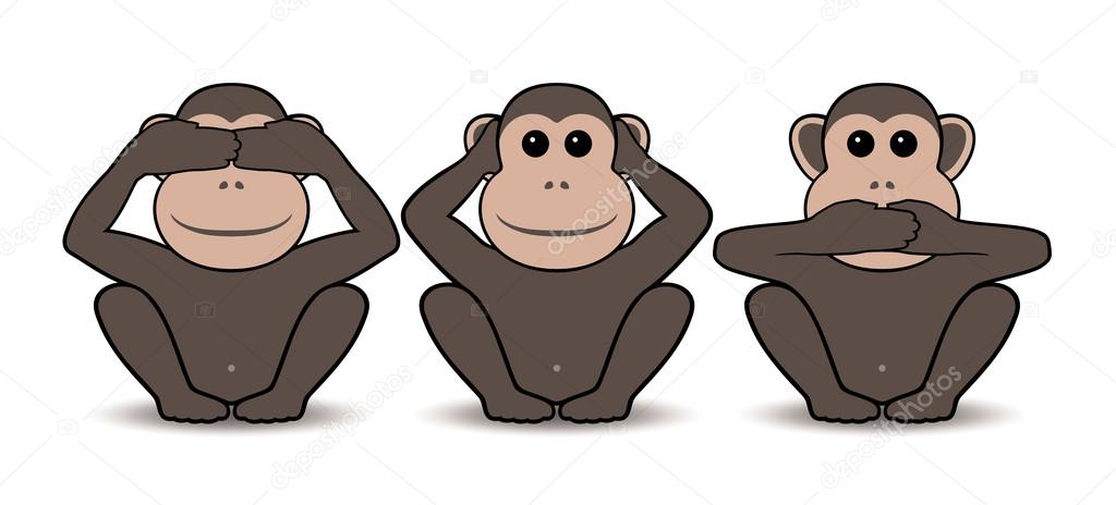 Three wise monkeys Stock Vector Image by ©cgart #13379819 Three wise monkeys Stock Vector Image by ©cgart #13379819