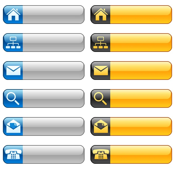 Botones de banner con iconos web 1 — Archivo Imágenes Vectoriales