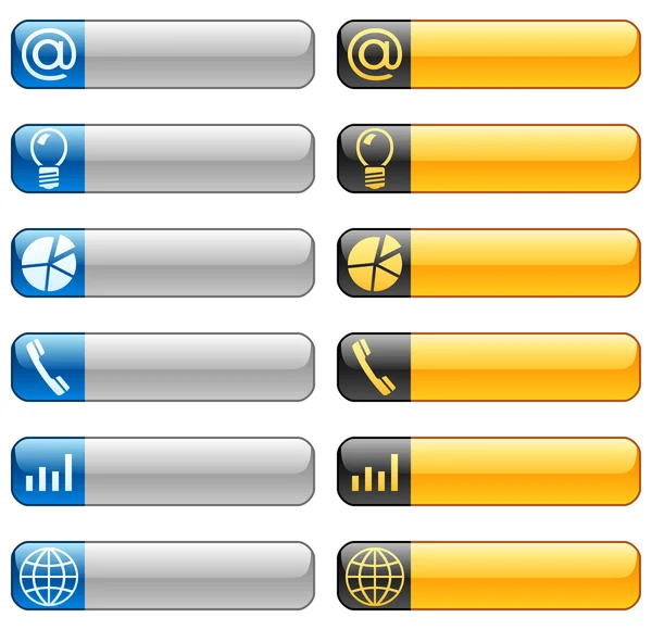 Bannertasten mit Web-Icons 6 — Stockvektor