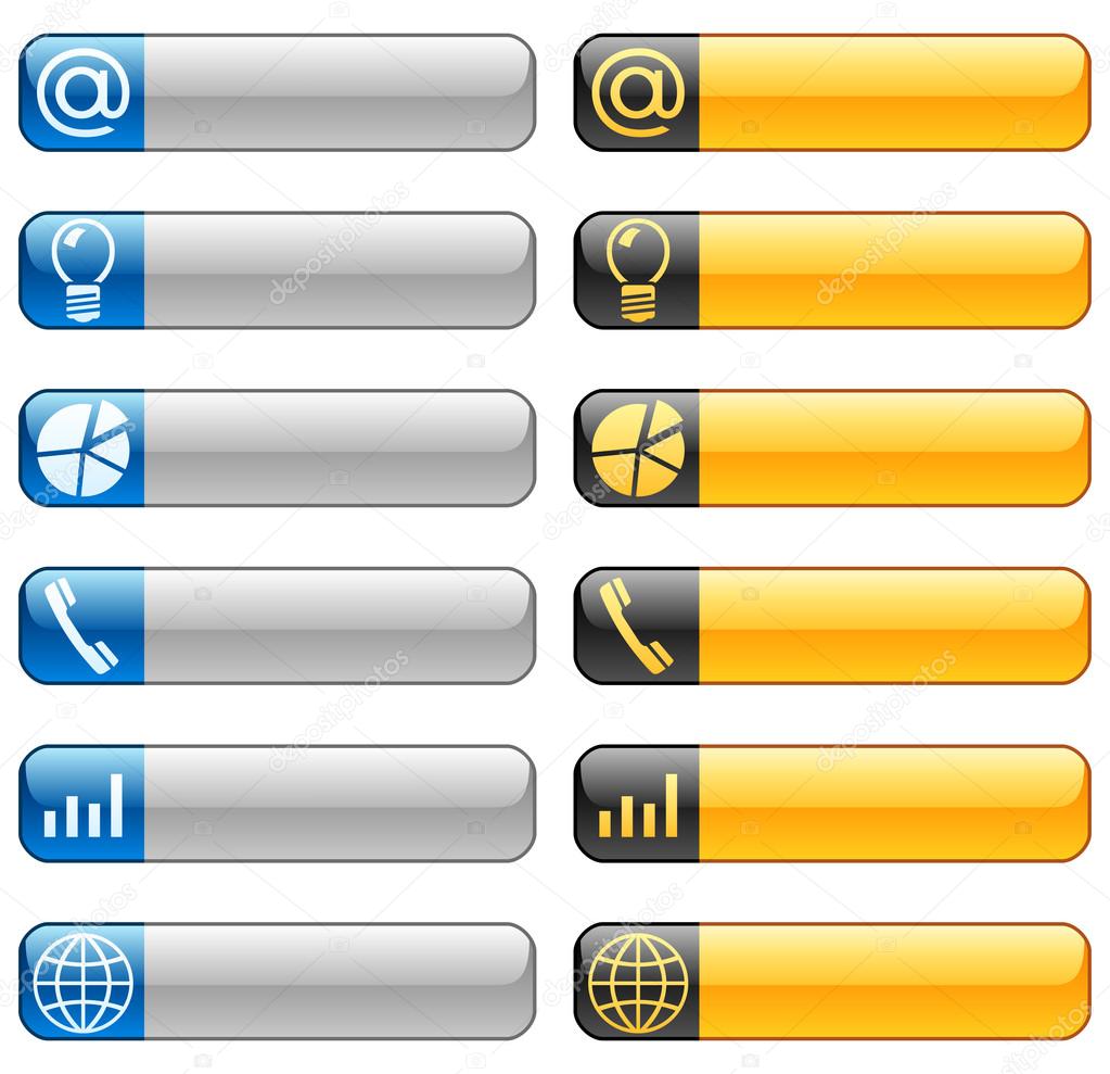 Banner buttons with web icons 6