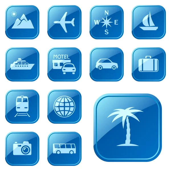 seyahat simgesi seti