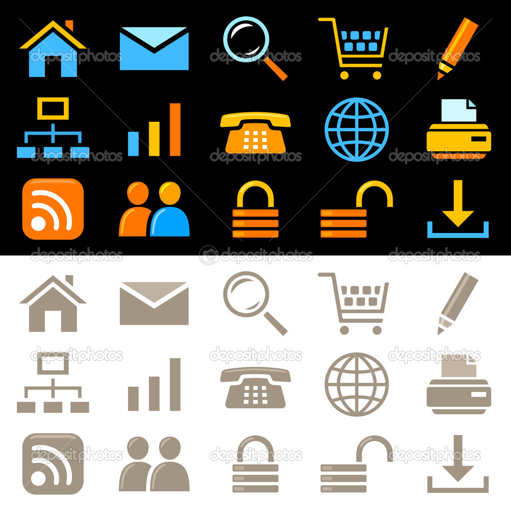 Web icons, pictograms