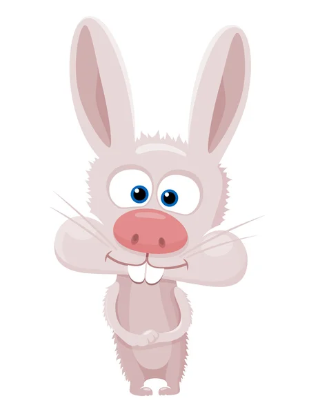 Vtipný kreslený králík — Stockový vektor