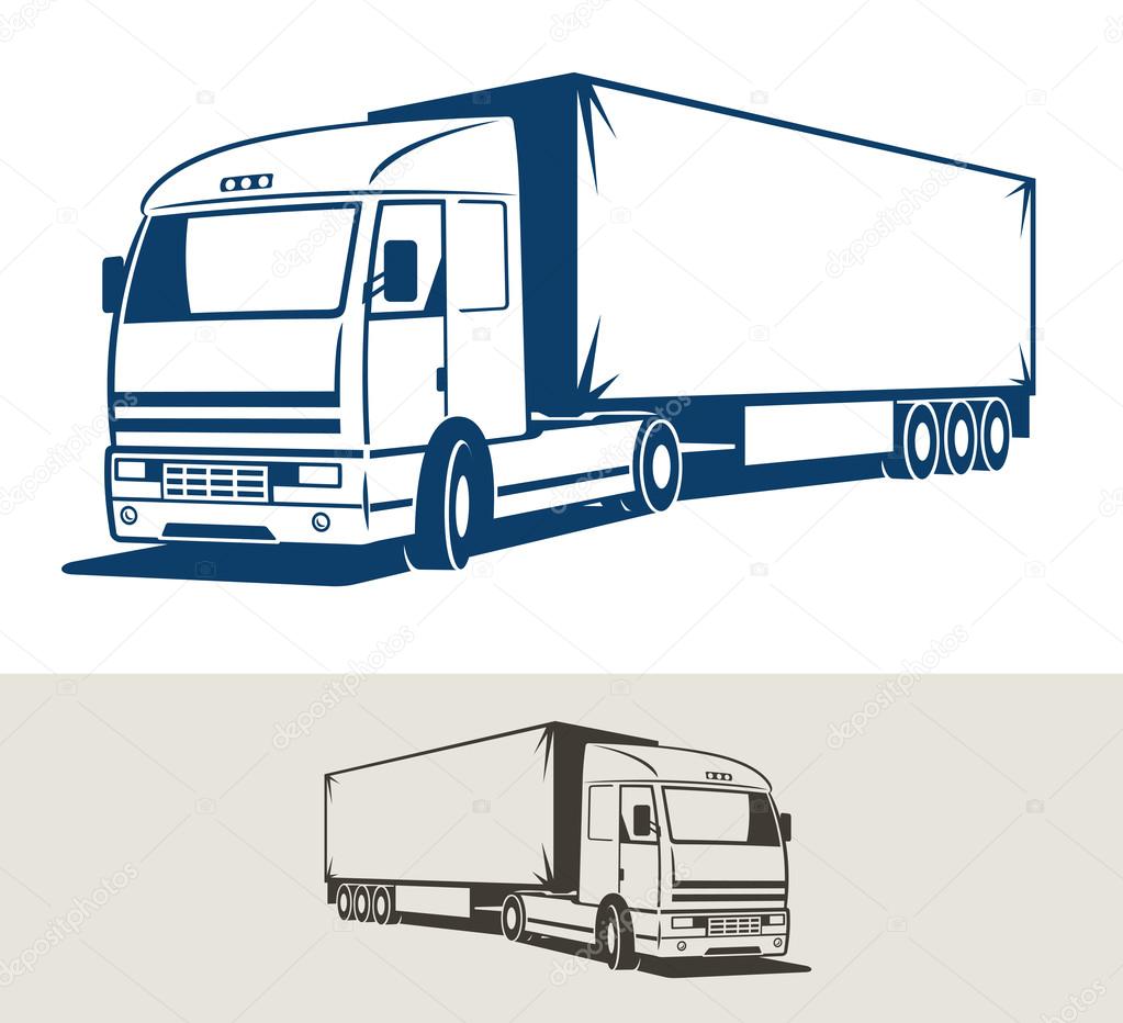 Truck with semitrailer