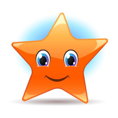 Smiling cartoon star clipart