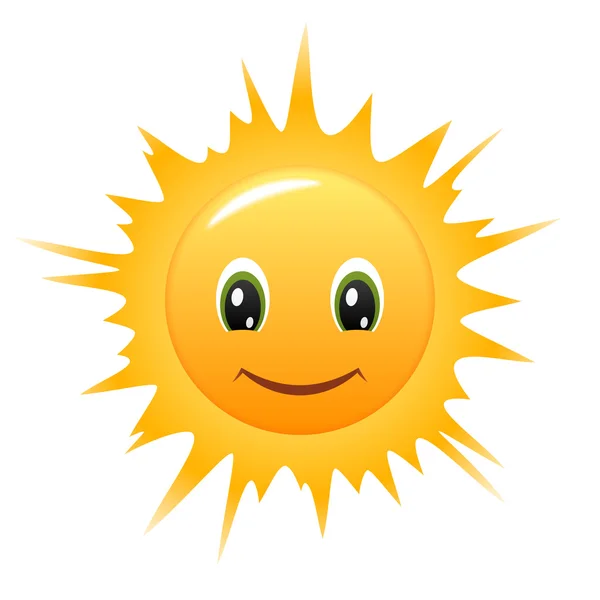 Smiling cartoon Sun — Stock Vector