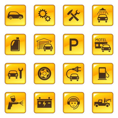 Car service and repair icons