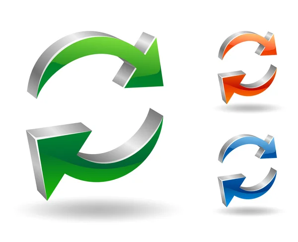 Vernieuwen of recycling symbool — Stockvector