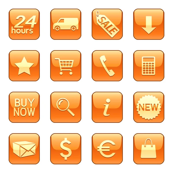 Sale and delivery icons — Stock Vector