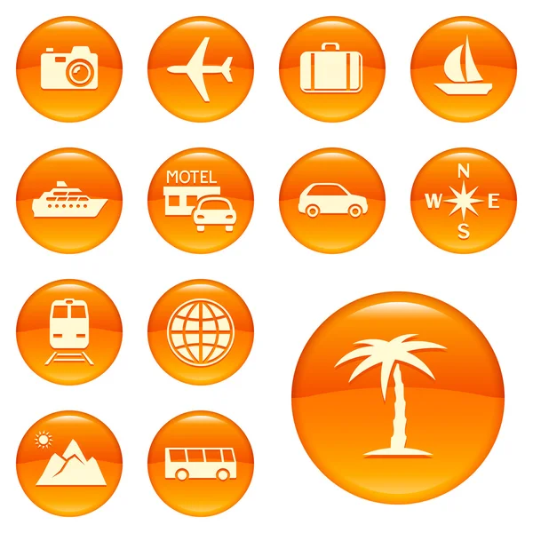 simge seti seyahat. Turuncu serisi