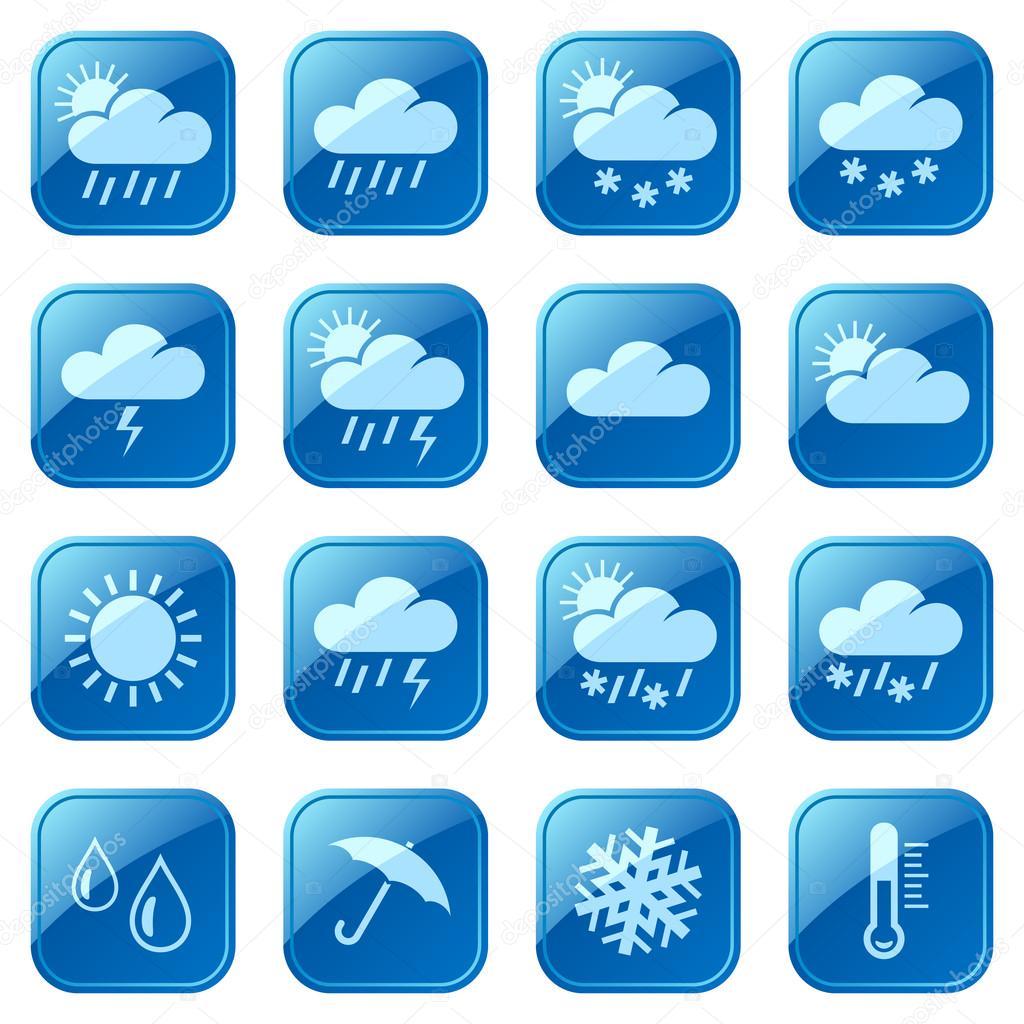 Weather blue icons