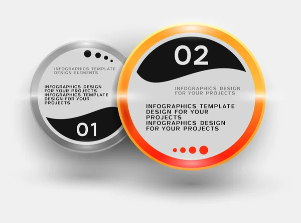 Infographic tasarım yuvarlak elemanları ile