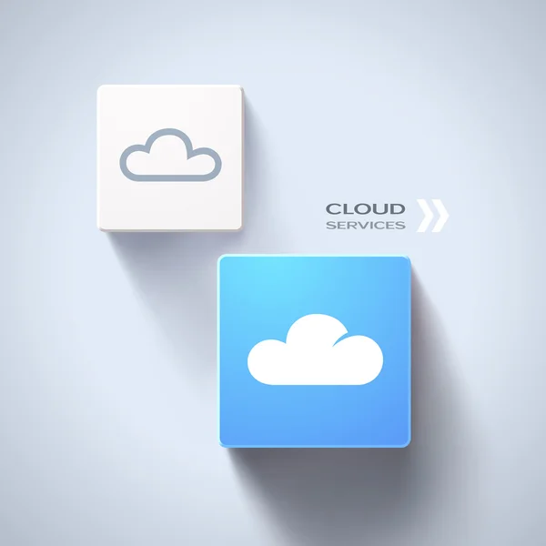 Koncepce služeb cloud — Stockový vektor