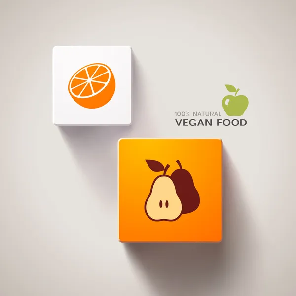 Vegan food concept — Stock Vector