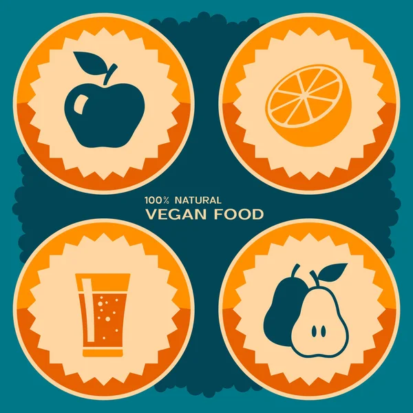 Diseño de póster de comida vegana — Archivo Imágenes Vectoriales