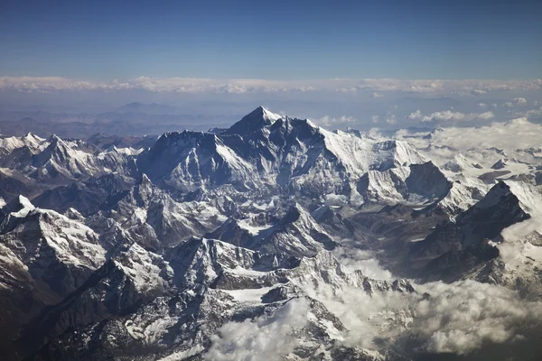 Vacker utsikt över Himalaya från planet — Stockfoto