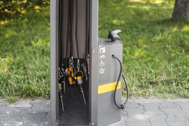 Automatic tire inflator for bicycle , this device is used to inflate the tyre with low air, close up