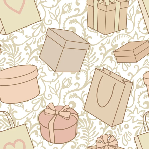 Presents and purchase pattern — Stock Photo, Image