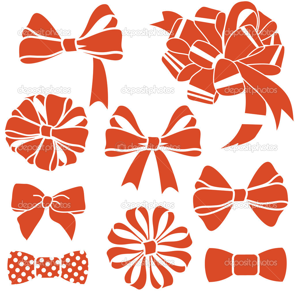 Red-bows-set