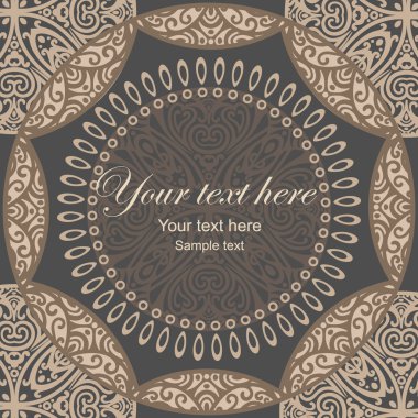 Hint karanlık mandala kartı