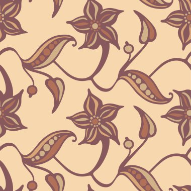 Retro çiçek deseni