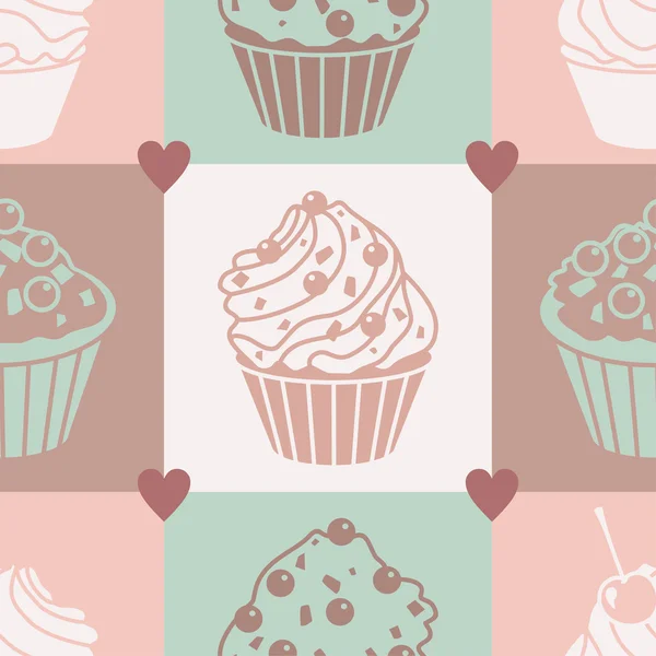 Cakes pastel pattern — Stock Photo, Image