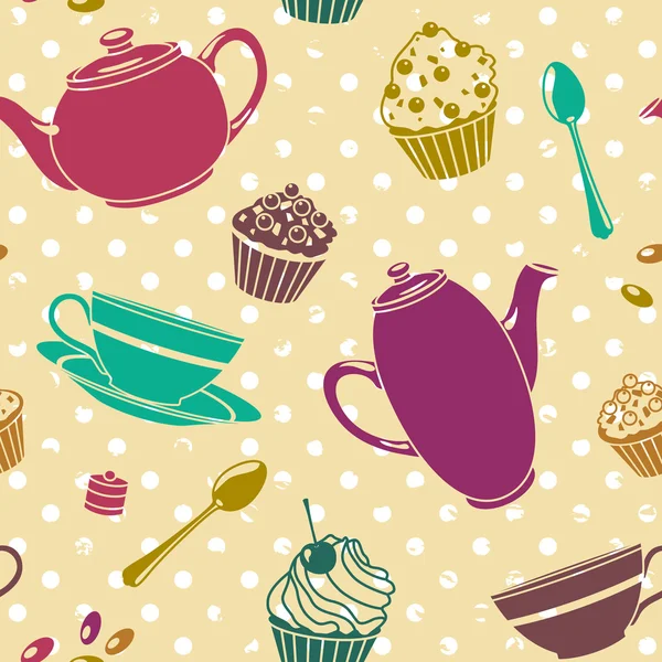 Tea cakes pattern — Stock Photo, Image