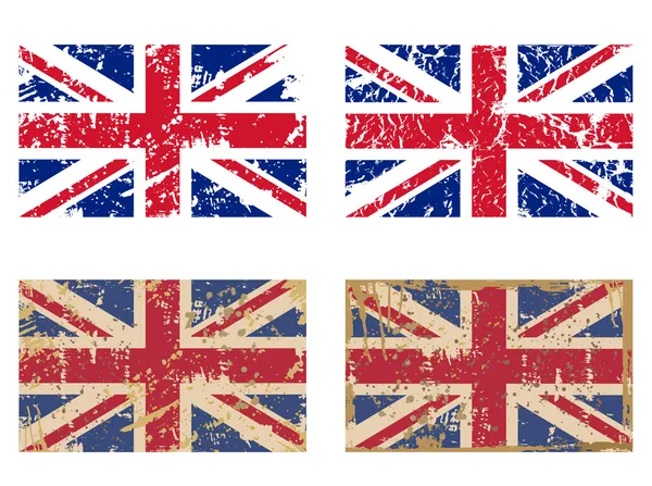 Storbritanniens flagga set — Stockfoto