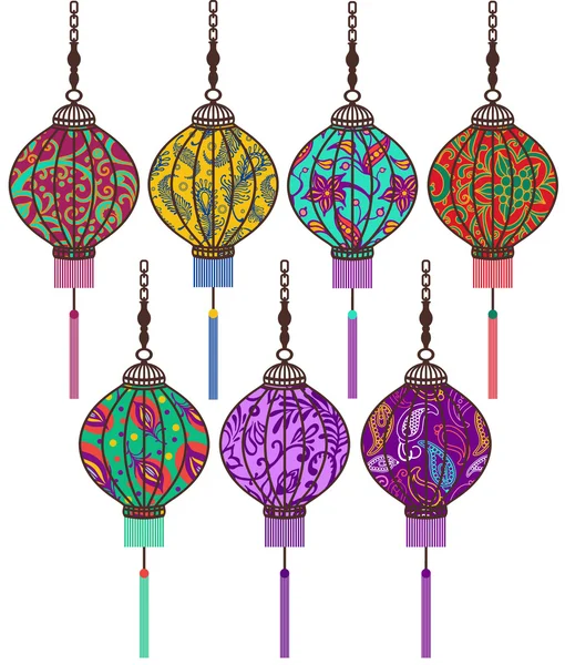 Chinese lantern set — Stockvector