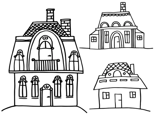 Sketch houses — Stock Vector