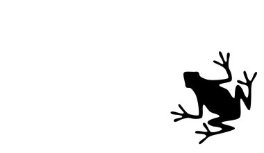 Silhouette of a Frog clipart