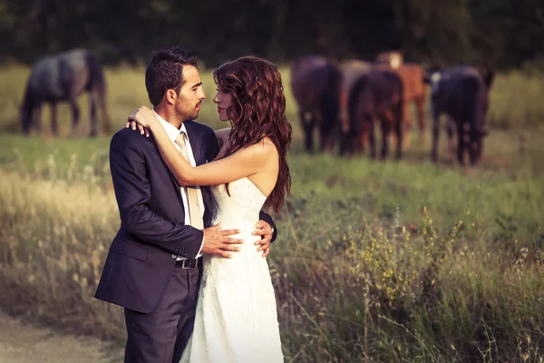 Gelin ve damat doğada