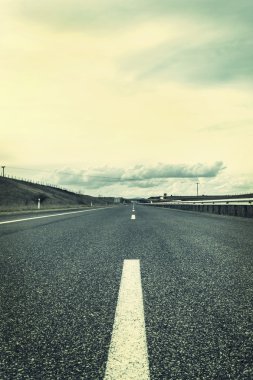 Vintage Fotoğraf. Otoban yol