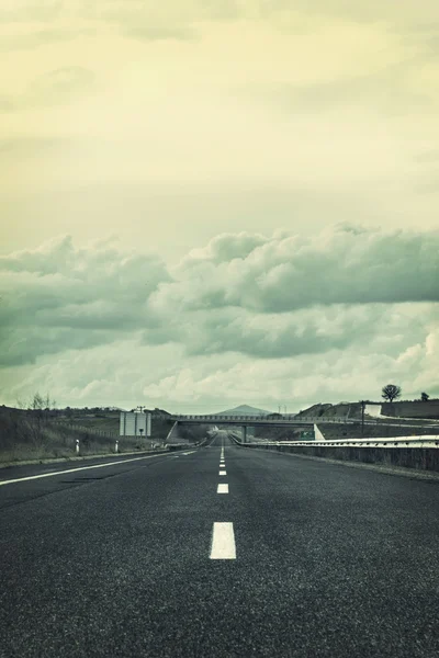 Vintage foto. snelweg weg — Stockfoto